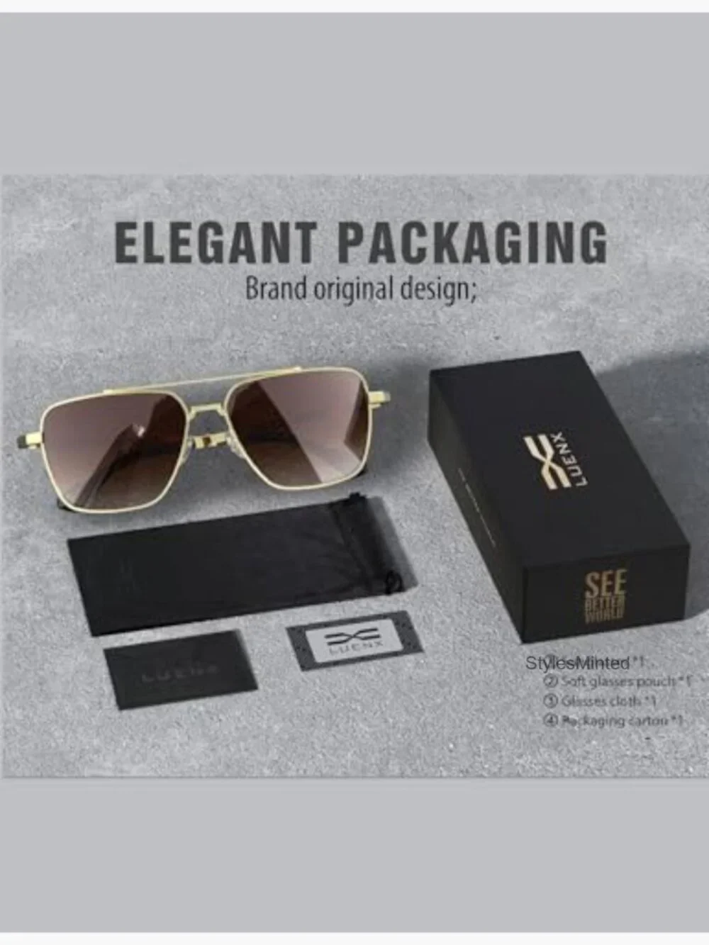 Polarized Aviator Sunglasses UV400 Protection Driving 58mm